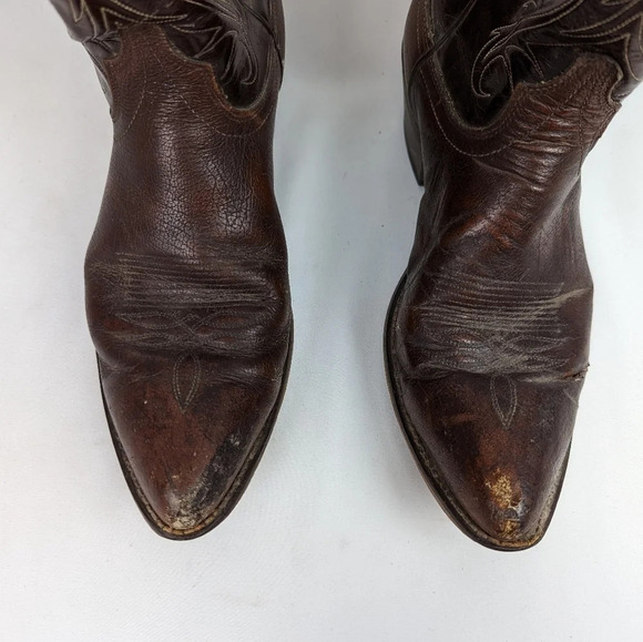 Laredo Vintage Mens 10 D Leather Western Cowboy Boots  Pointed Toe Embroidered - Picture 3 of 16